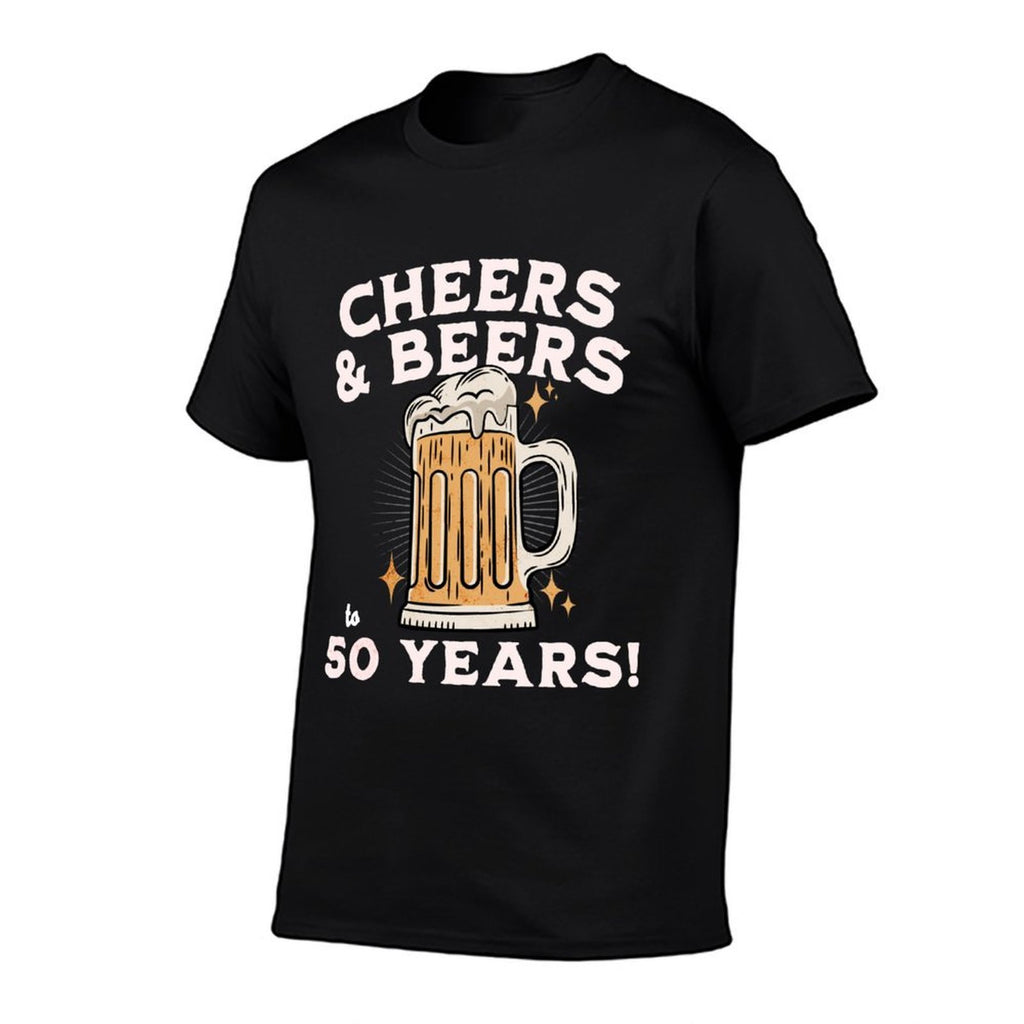 50th Birthday, Funny Beer Drinker Joke  Rolled Sleeves T-Shirt