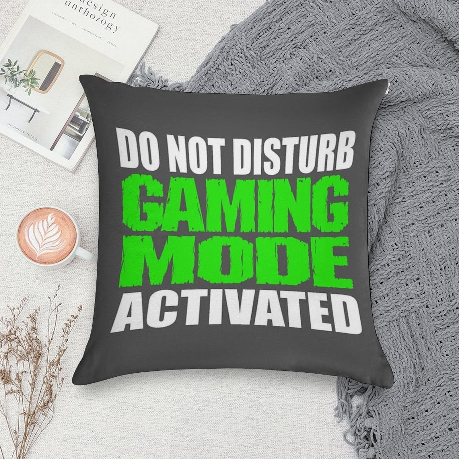 Gaming Mode Soft Decorative Cover Throw Pillow
