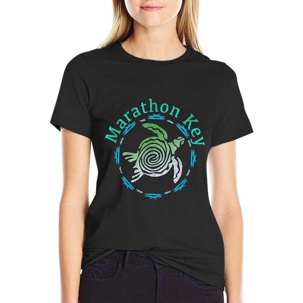 Marathon Key Florida  Vintage Tribal Turtle Gift  Vintage-inspired T-Shirt