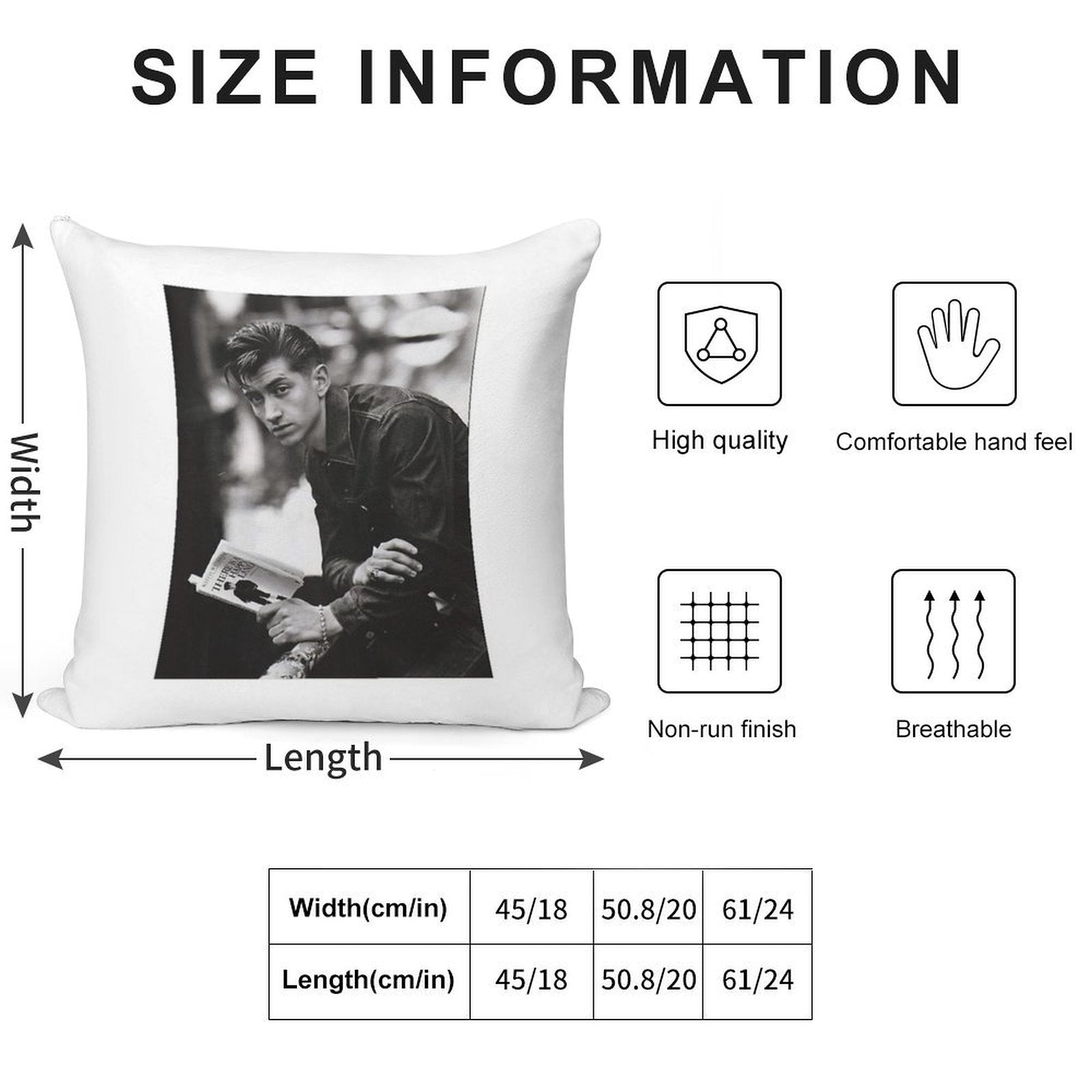 Alex Turner Soft Skin-Friendly Throw Pillow