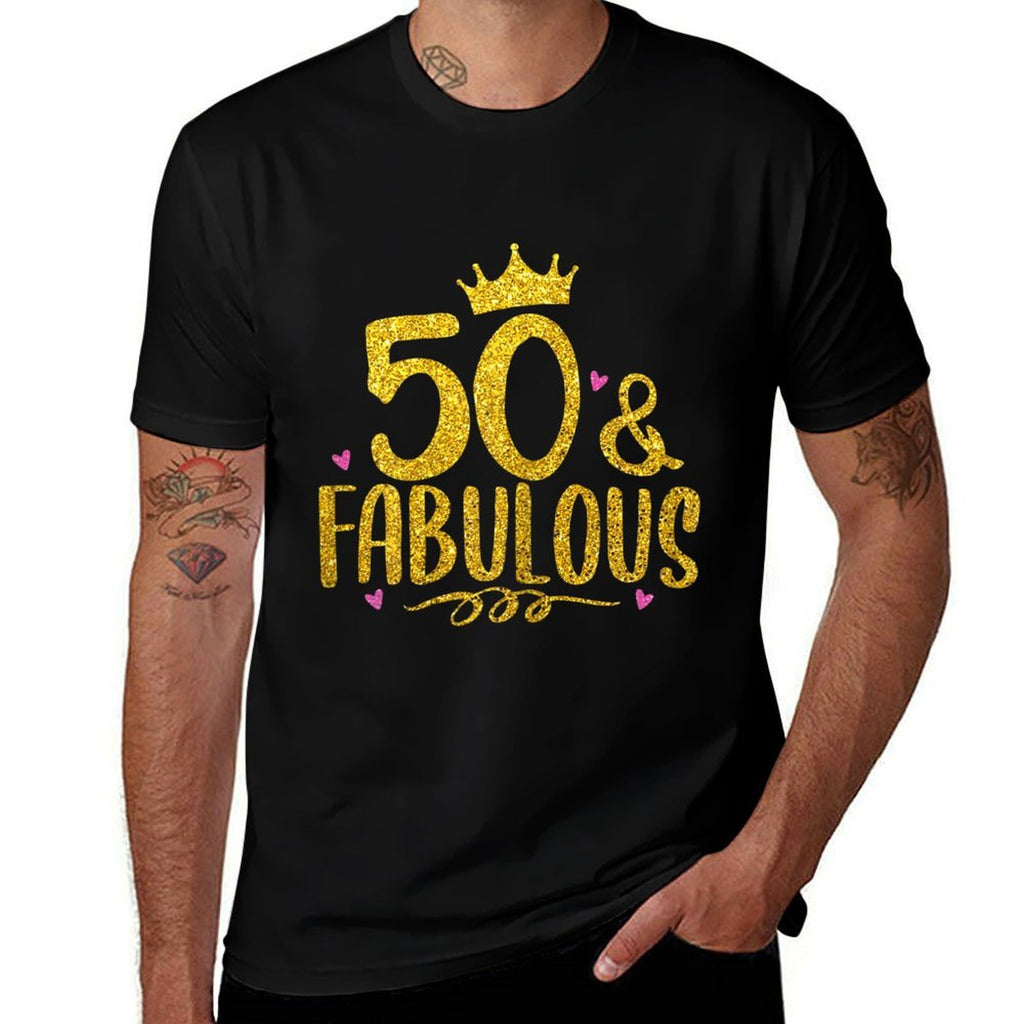 Womens 50 Years Old And Fabulous 50th Birthday  Eco-friendly Material T-Shirt