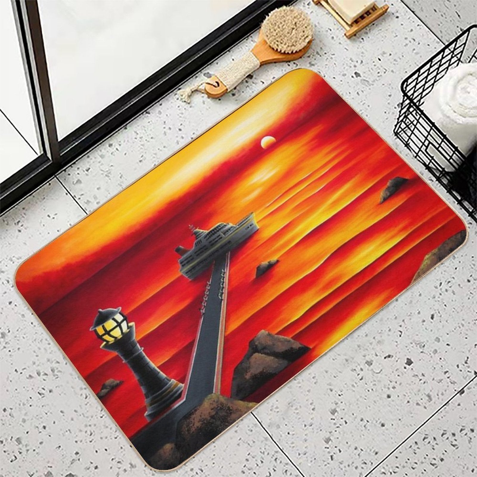 Vermilion  Dirt-Trapping Bath Mat