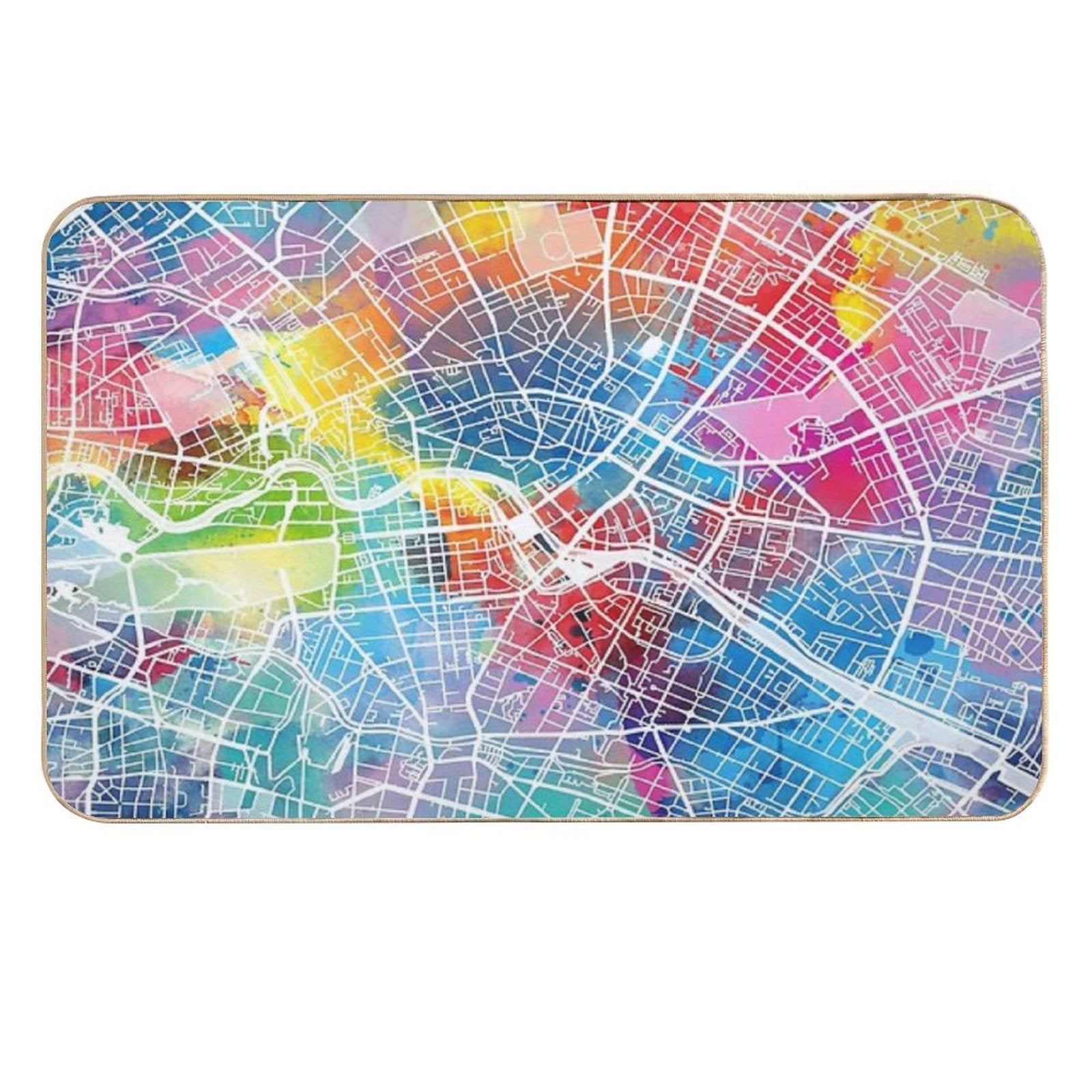 Berlin Map  Eco-Friendly Bath Mat