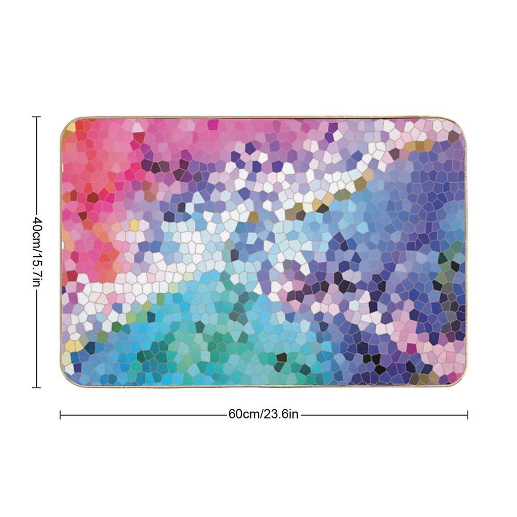 Pink Terrazzo Pattern  Anti-Trip Bath Mat