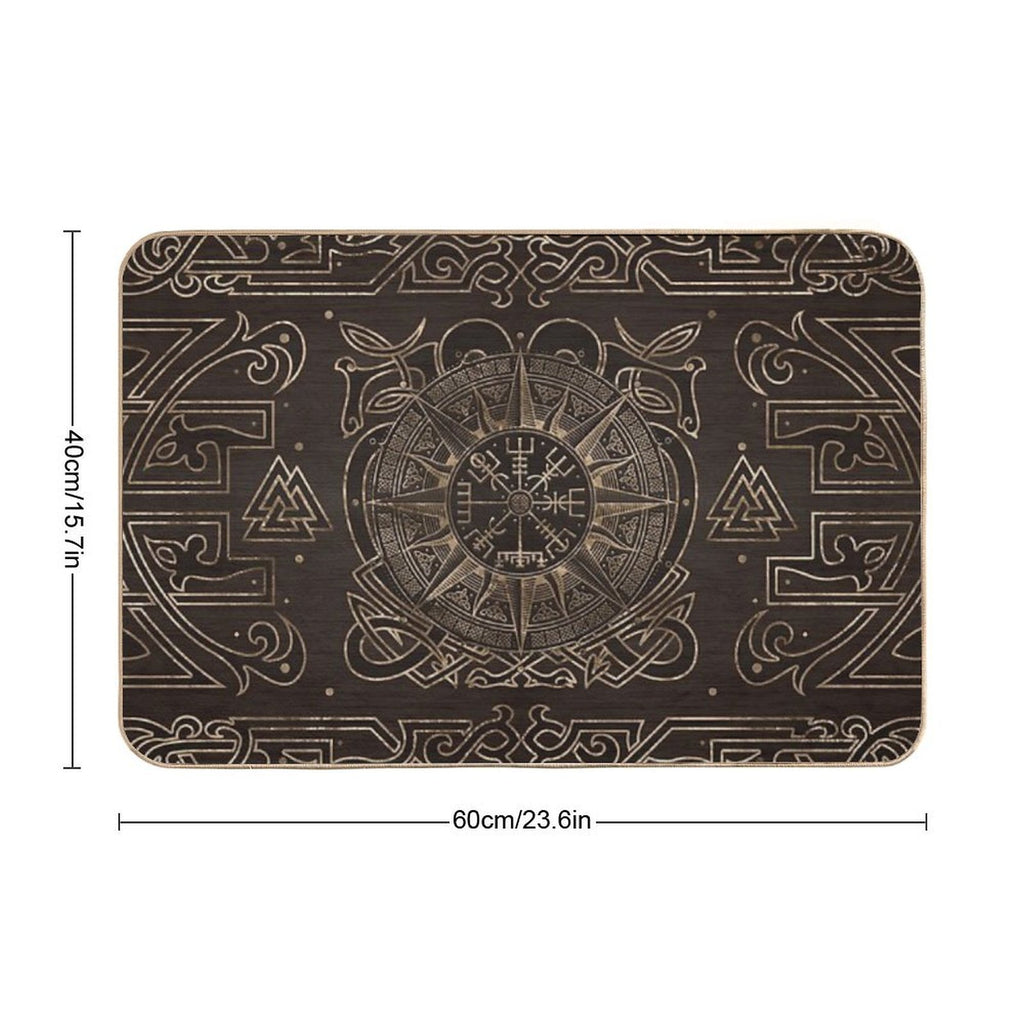 Vegvisir - Viking Compass Ornament  Slip-Resistant Bath Mat