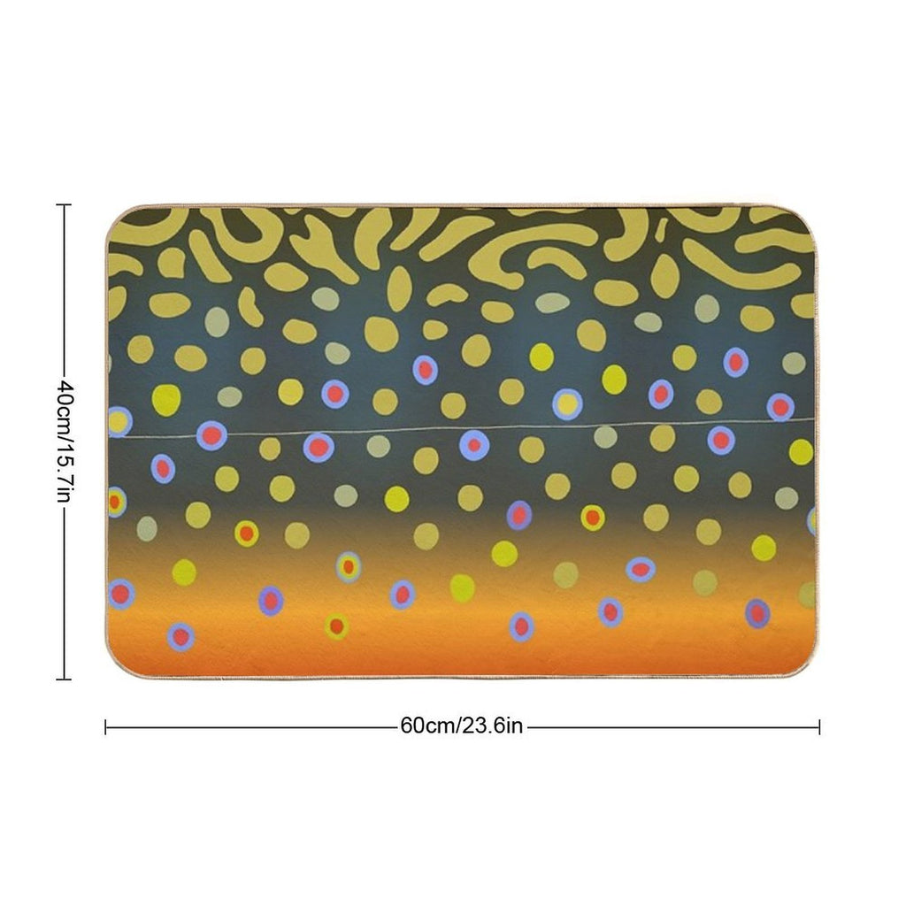 Brook Trout Skin  Odorless Bath Mat