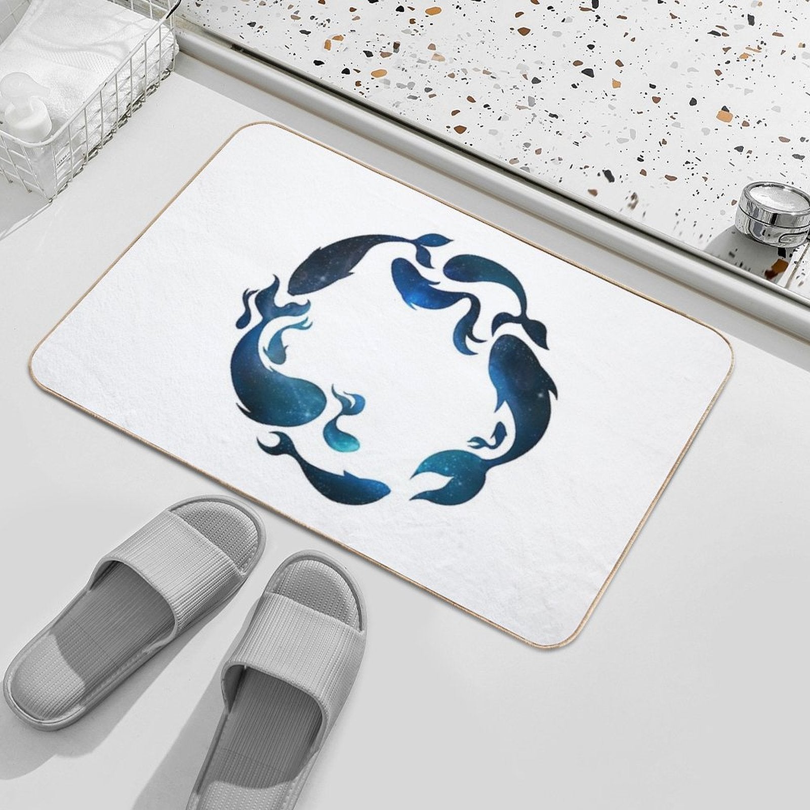 Aquatic Galaxy  Easy To Clean Bath Mat