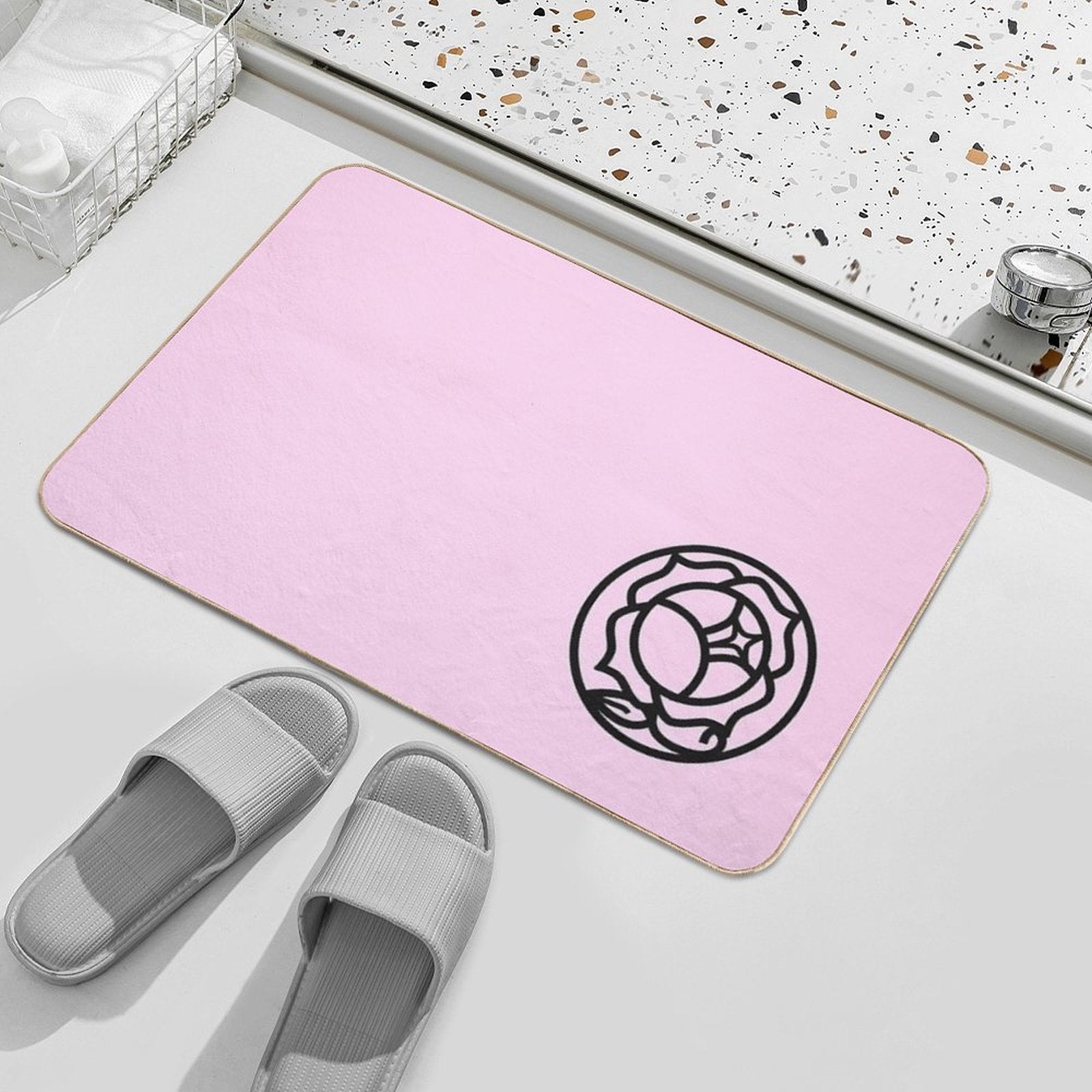 Utena Rose Crest  Rapid-Drying Bath Mat