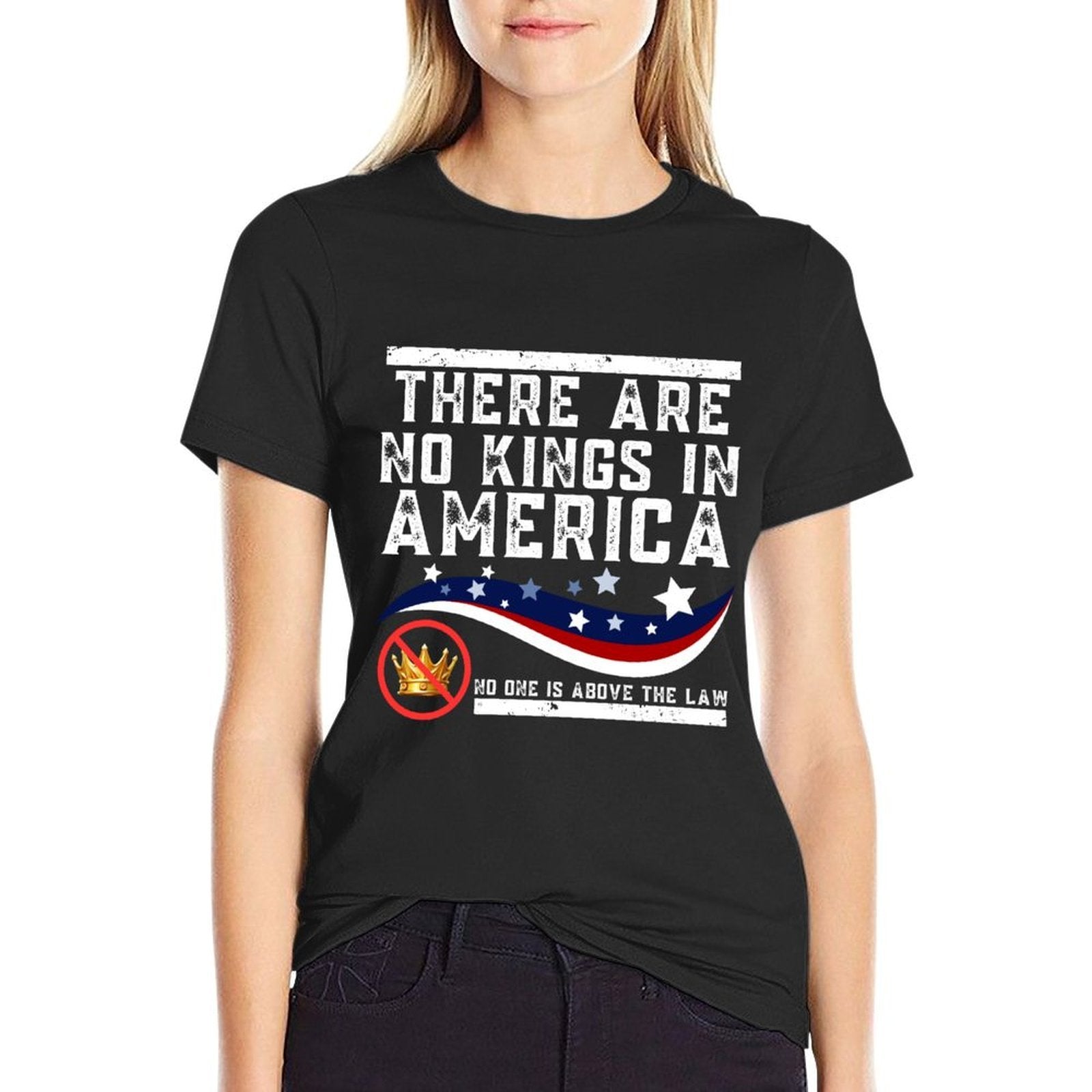 No Kings in America  Trendy Pattern T-Shirt