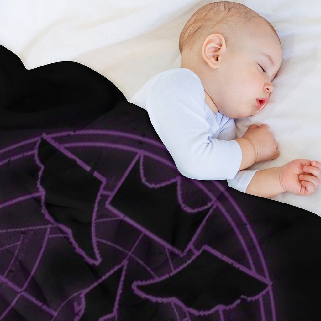 Purple Fullmetal Travel-friendly Throw Blanket