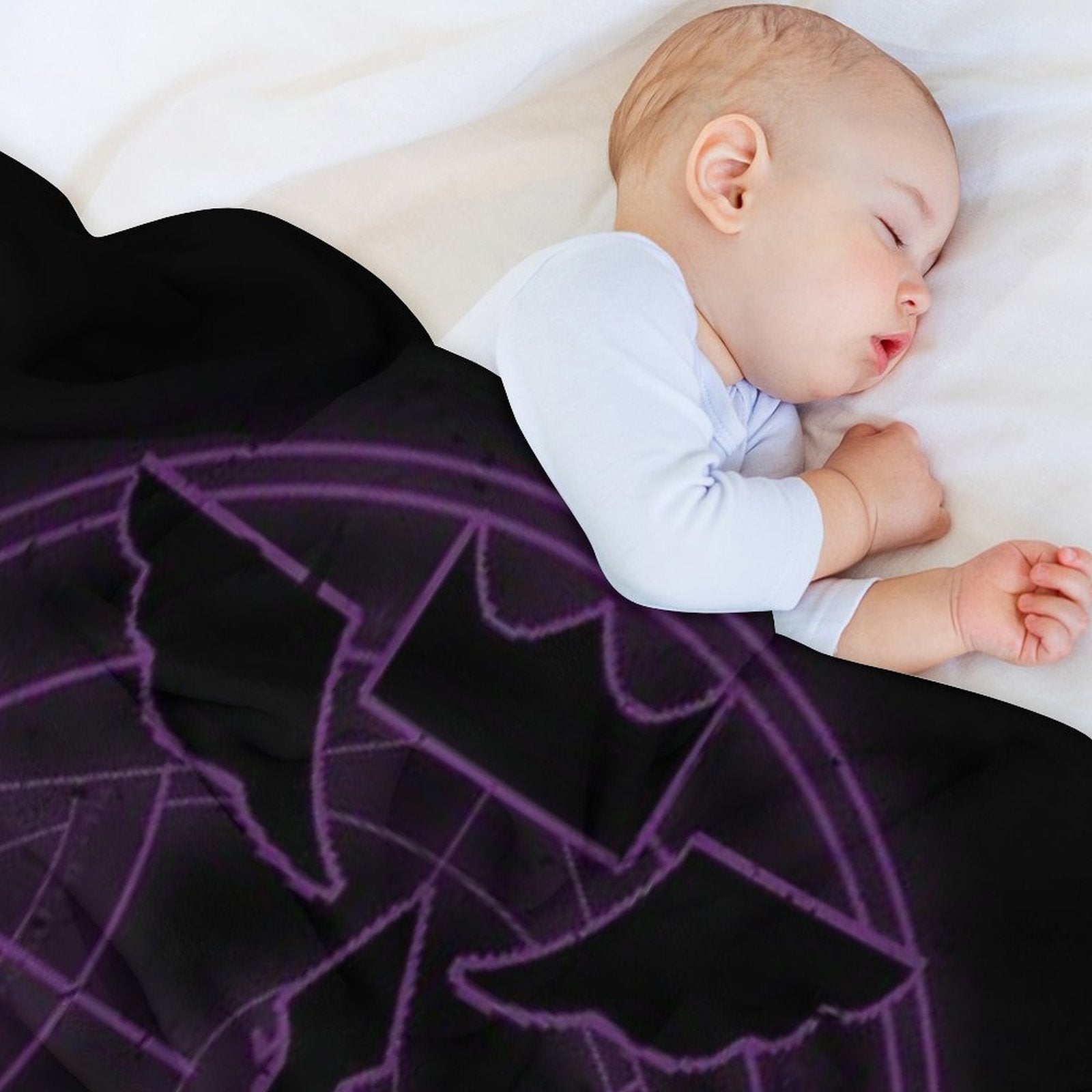 Purple Fullmetal Travel-friendly Throw Blanket
