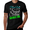 Vintage Sweet 16 Girln Birthday Girl Sixteenth Mom Dad  Heathered Texture T-Shirt