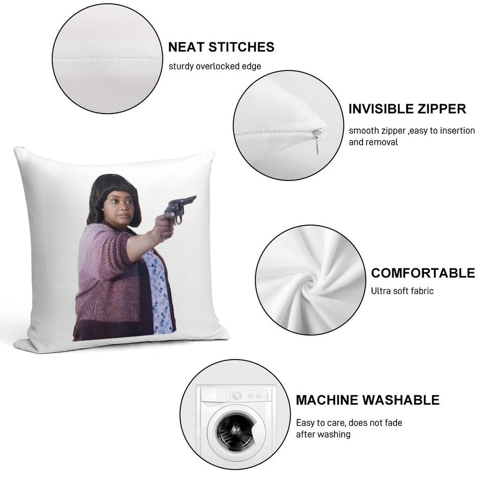 MA Movie Soft Warmth Comfort Throw Pillow