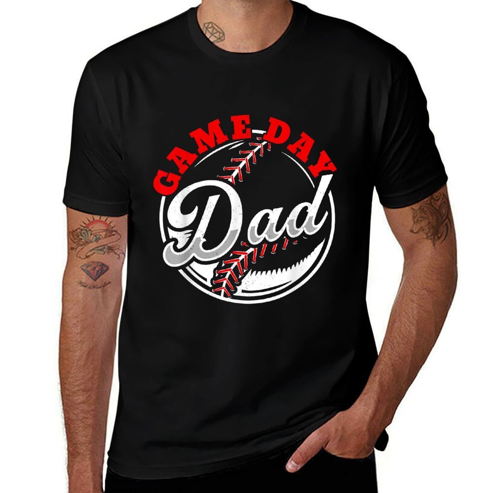 Game Day Dad Proud Baseball Parent Summer Sports League  Versatile T-Shirt