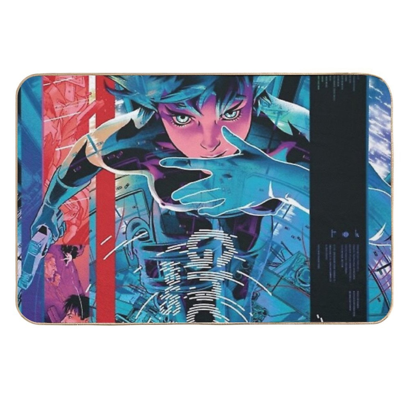 Ghost in The Shell by Emilie42  Dirt-Trapping Bath Mat