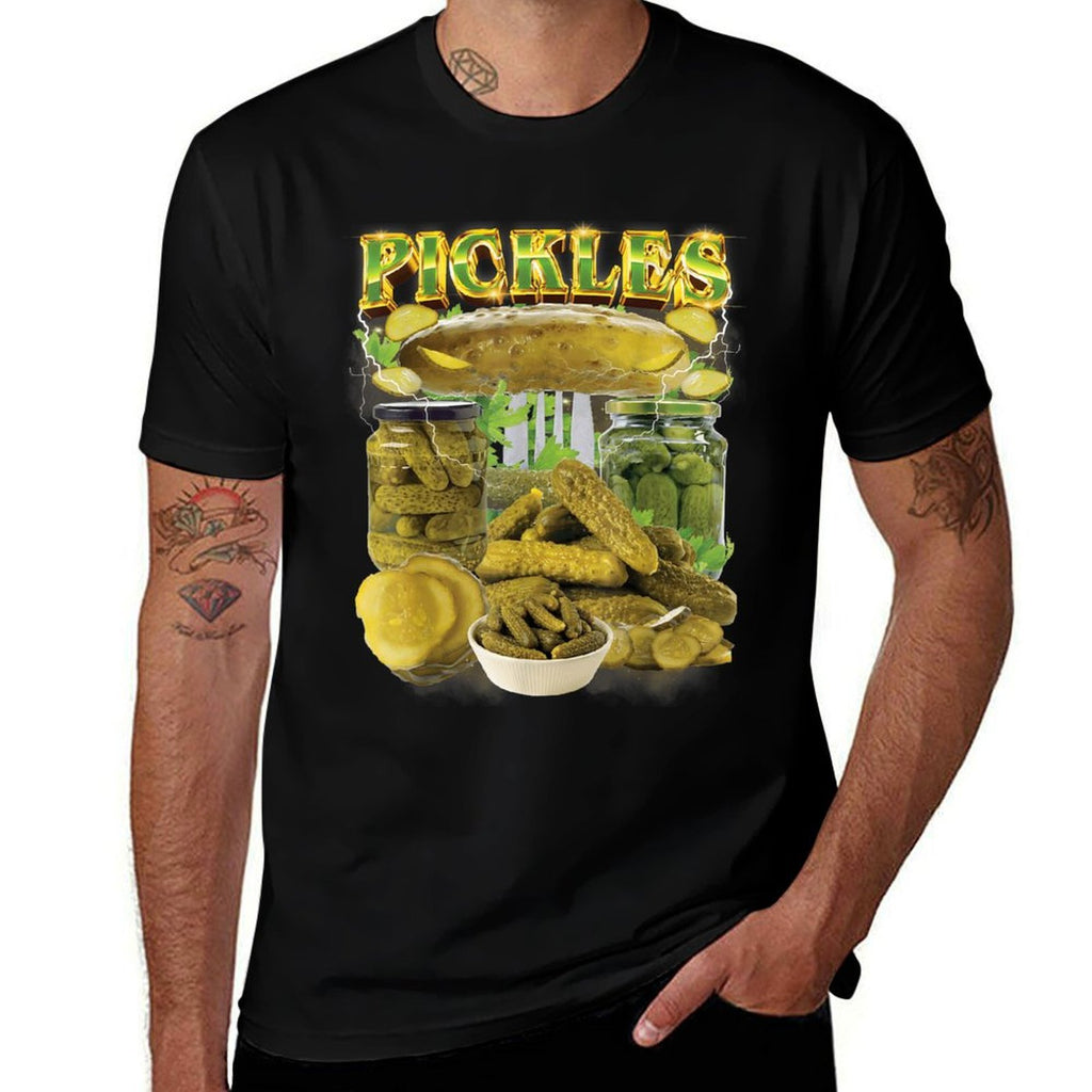 Funny Pickles Bootleg Rap 90s Vintage National Pickle Day  Slim-fit Cut T-Shirt