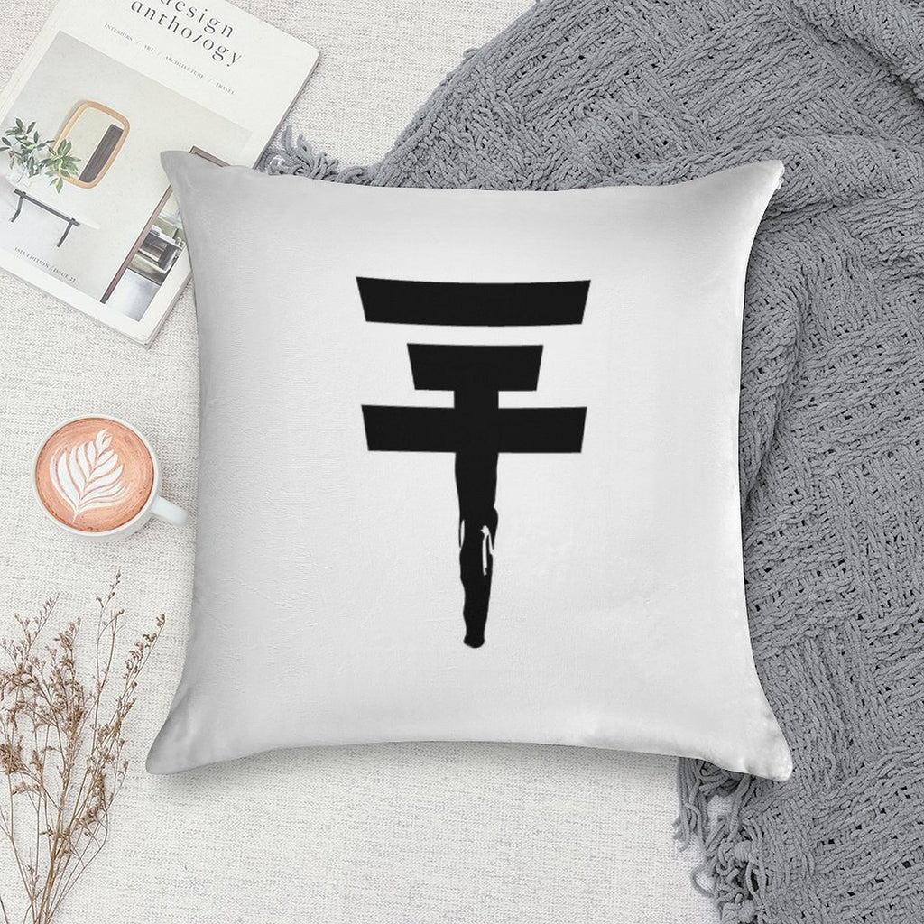 Tokio Hotel Logo (black, Once) Soft Ultra-Soft Texture Throw Pillow