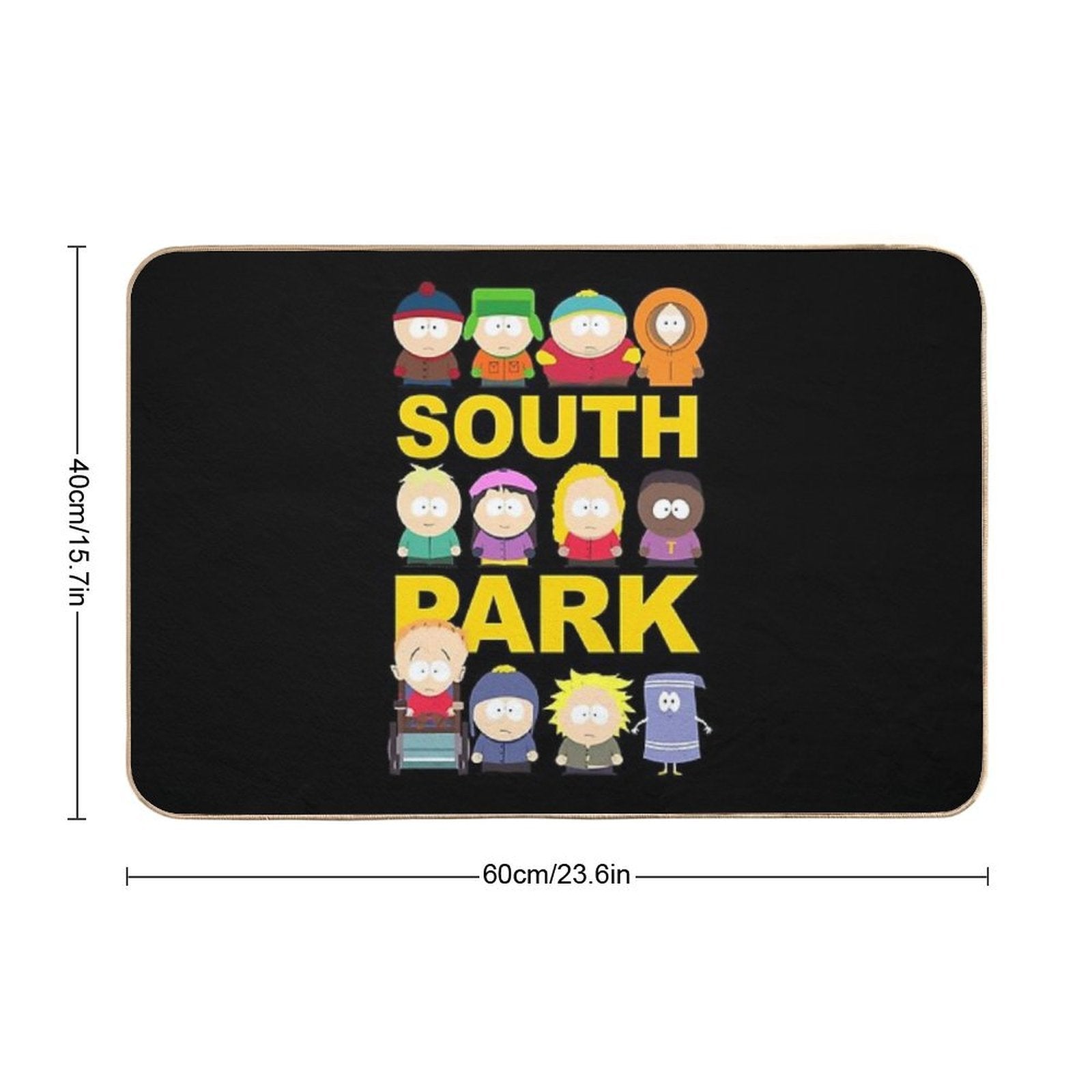 Text Color South Art Park Trey Parker Gift for Fans  Non-Slip Bath Mat