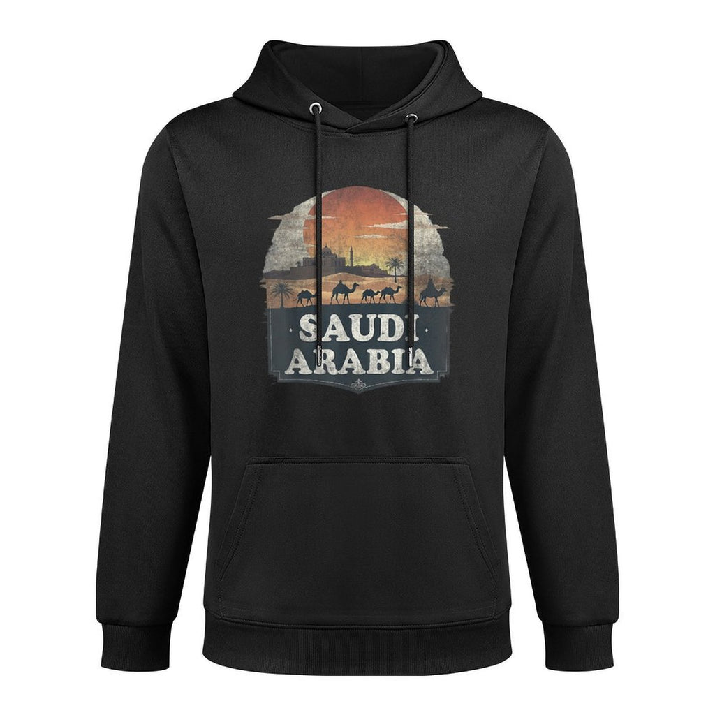 Retro Saudi Arabia Landscape Vintage Souvenir Durable Construction Hoodie