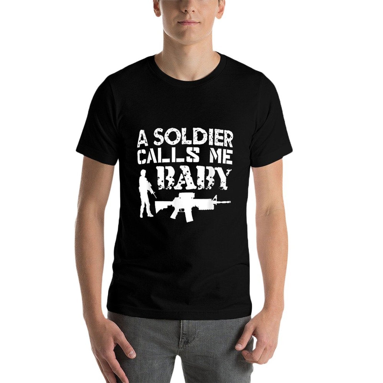 A Soldier Calls Me Baby Army Girlfriend Funny Gift  Vintage-inspired T-Shirt
