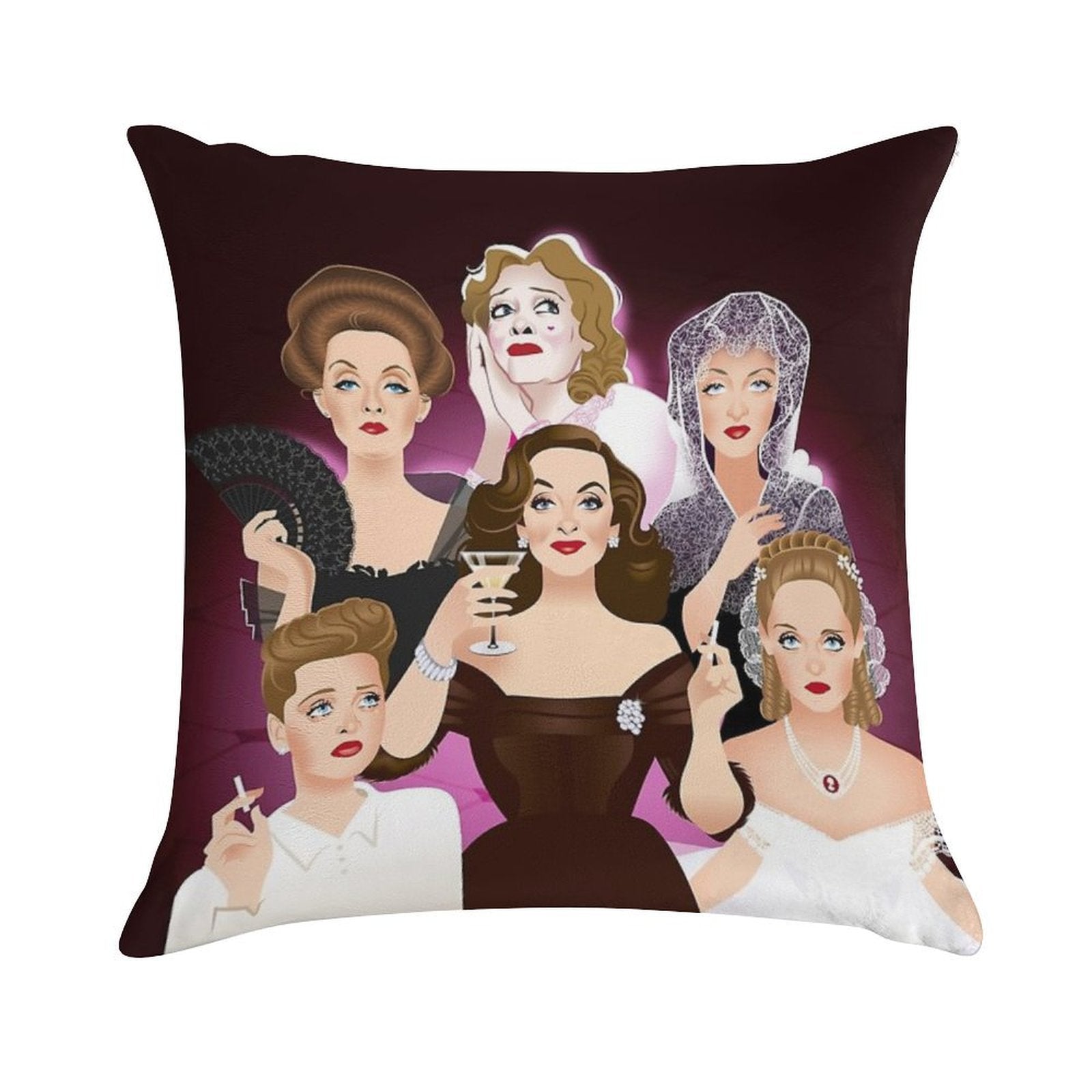 Bette Davis Soft Style Accent Throw Pillow