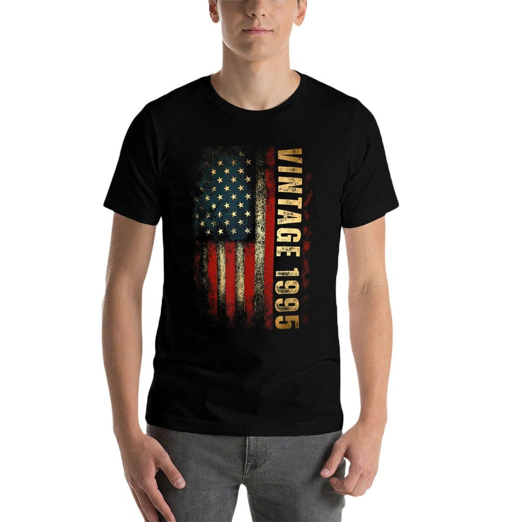Vintage 1995 American 30th Birthday 30 Years Old Men  Wrinkle-resistant T-Shirt