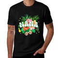 Nana Hawaii Birthday Party Family Aloha Hawaiian Floral  Soft T-Shirt