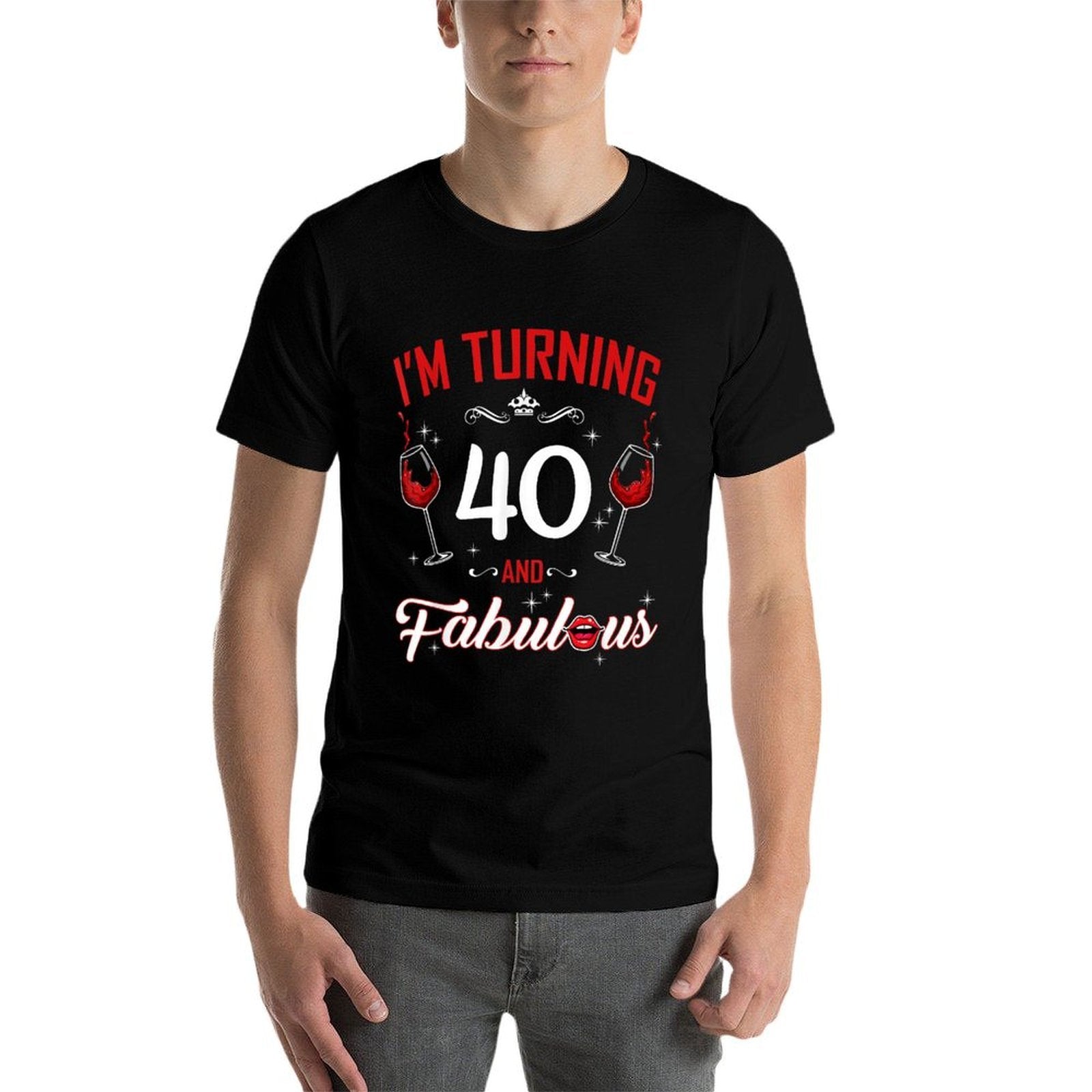 I'm Turning 40 And Fabulous 40th Birthday Queen  Rolled Sleeves T-Shirt