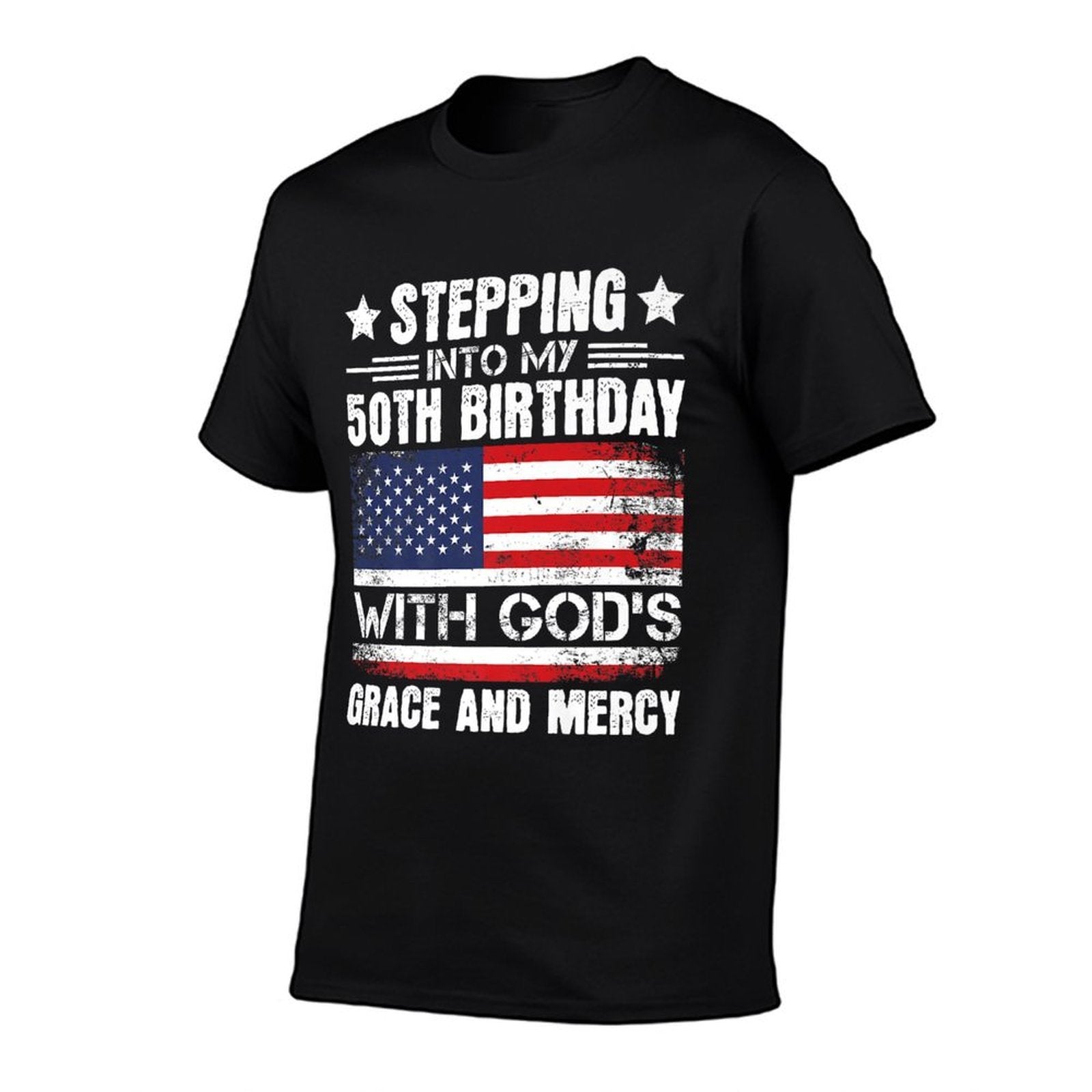Stepping Into My 50th Birthday With Gods Grace And Mercy Premium  Stretchy T-Shirt