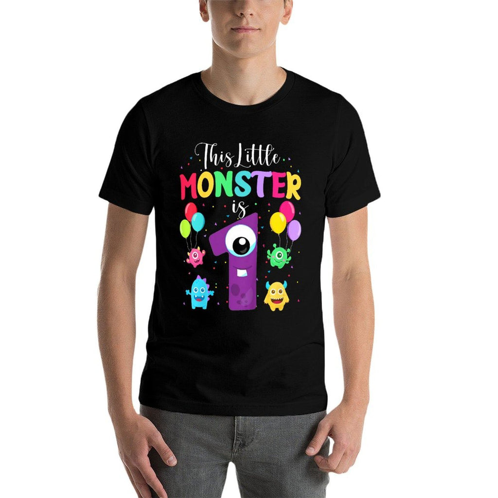 Kids 1st Birthday Outfit Boy Girl This Little Monster Is 1  Vintage-inspired T-Shirt