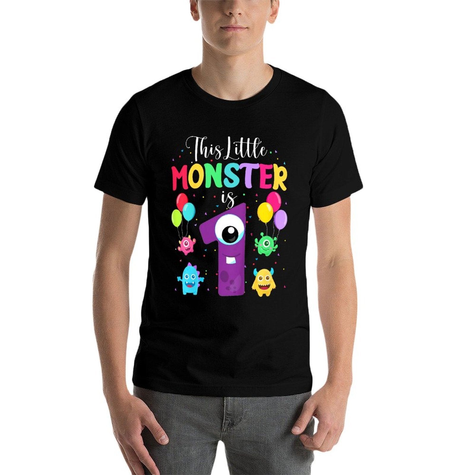 Kids 1st Birthday Outfit Boy Girl This Little Monster Is 1  Vintage-inspired T-Shirt
