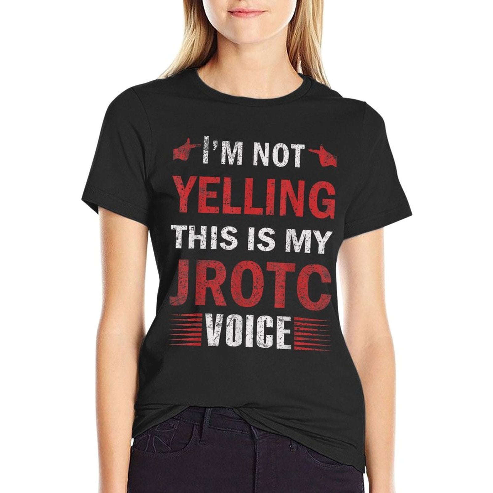 Funny Im Not Yelling This Is My JROTC Voice for Junior ROTC  Eco-friendly Material T-Shirt