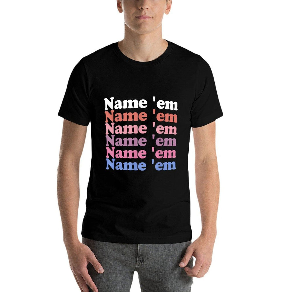 Name Em Stacked Text - Funny Sutton Statement Humorous Meme  Summer-ready Fabric T-Shirt