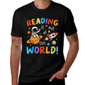 Reading Is Out Of This World Space Funny Books Lover Kids  Rolled Sleeves T-Shirt