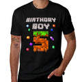 Kids 5th Birthday Boy 5 Video Gamer Pixel Number Five Bday Party  Fade-proof Color T-Shirt