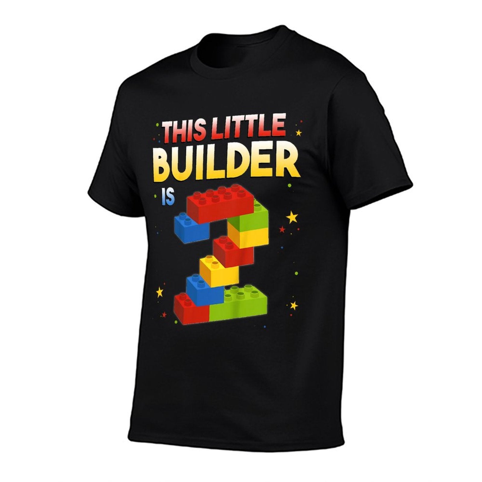 Kids 2 Years Old Builder Boy Girl Gift Building Blocks Birthday  Easy-care T-Shirt