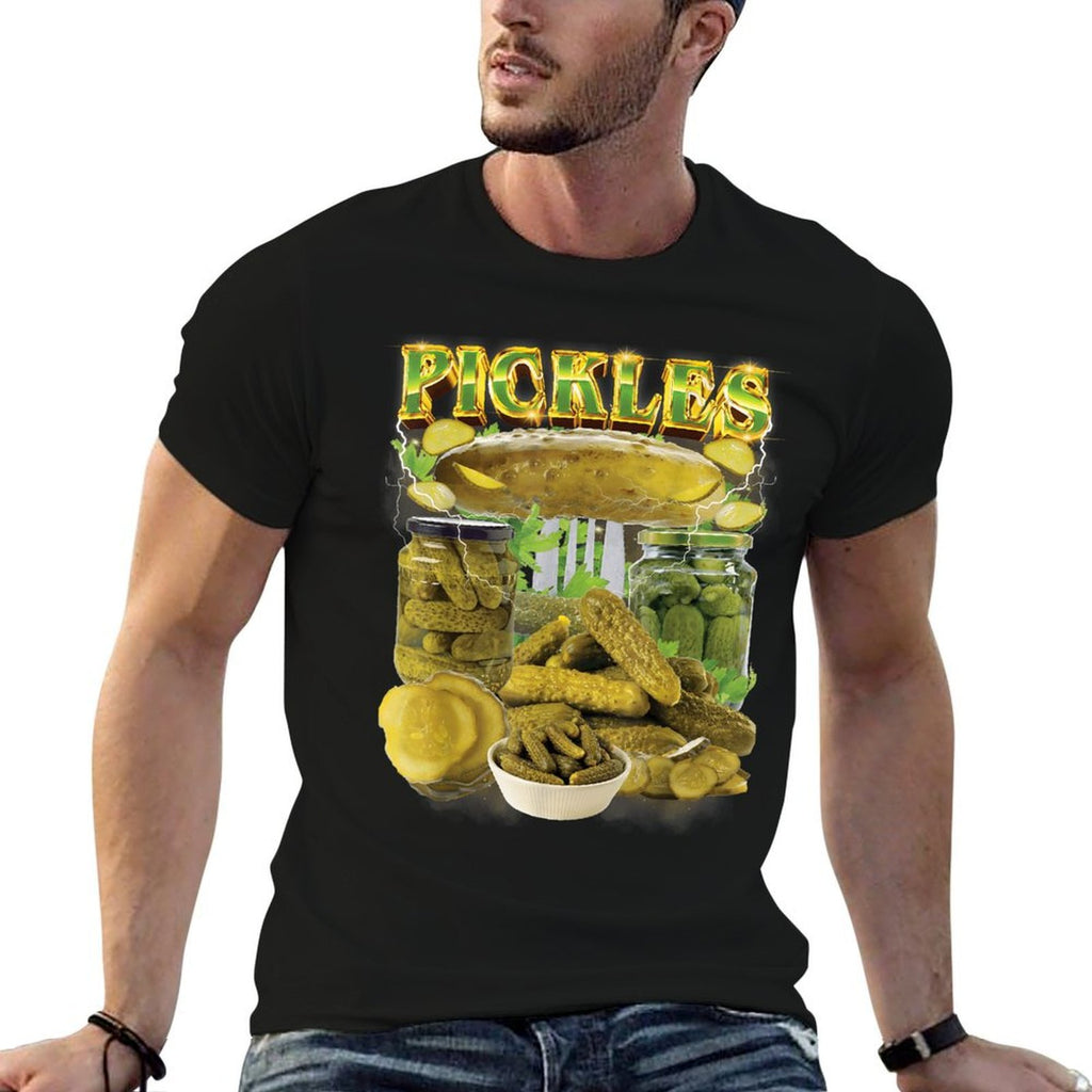 Funny Pickles Bootleg Rap 90s Vintage National Pickle Day  Slim-fit Cut T-Shirt