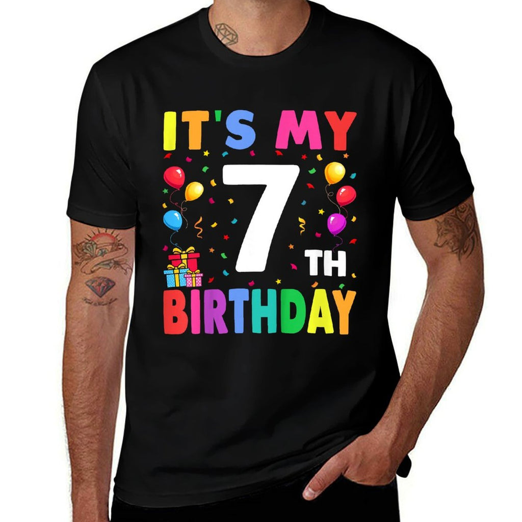 It's My 7th Birthday 7 Seven Happy Birthday Boys Or Girls  Classic T-Shirt