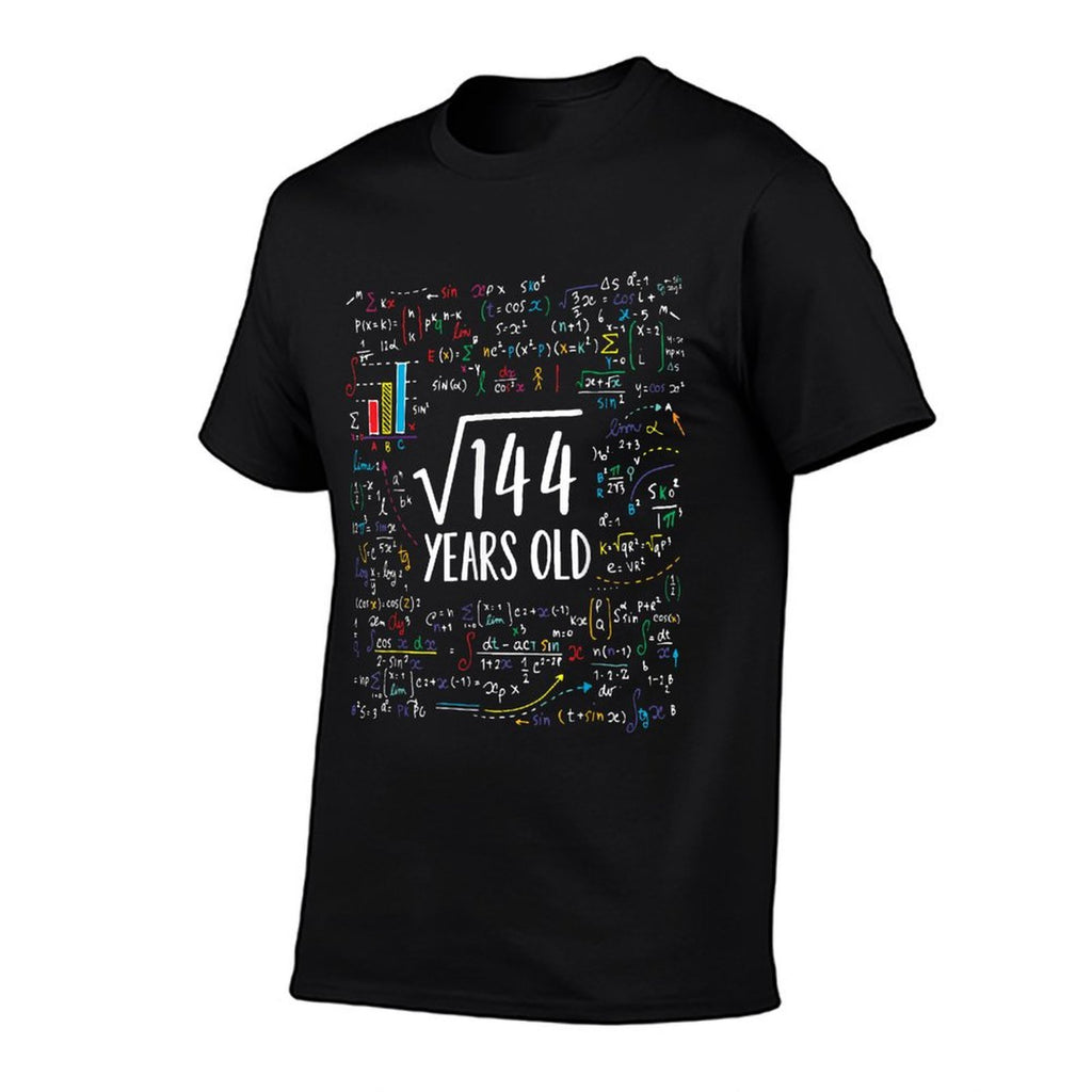 Square Root Of 144 12th Birthday 12 Year Old Gifts Math Bday  Heathered Texture T-Shirt