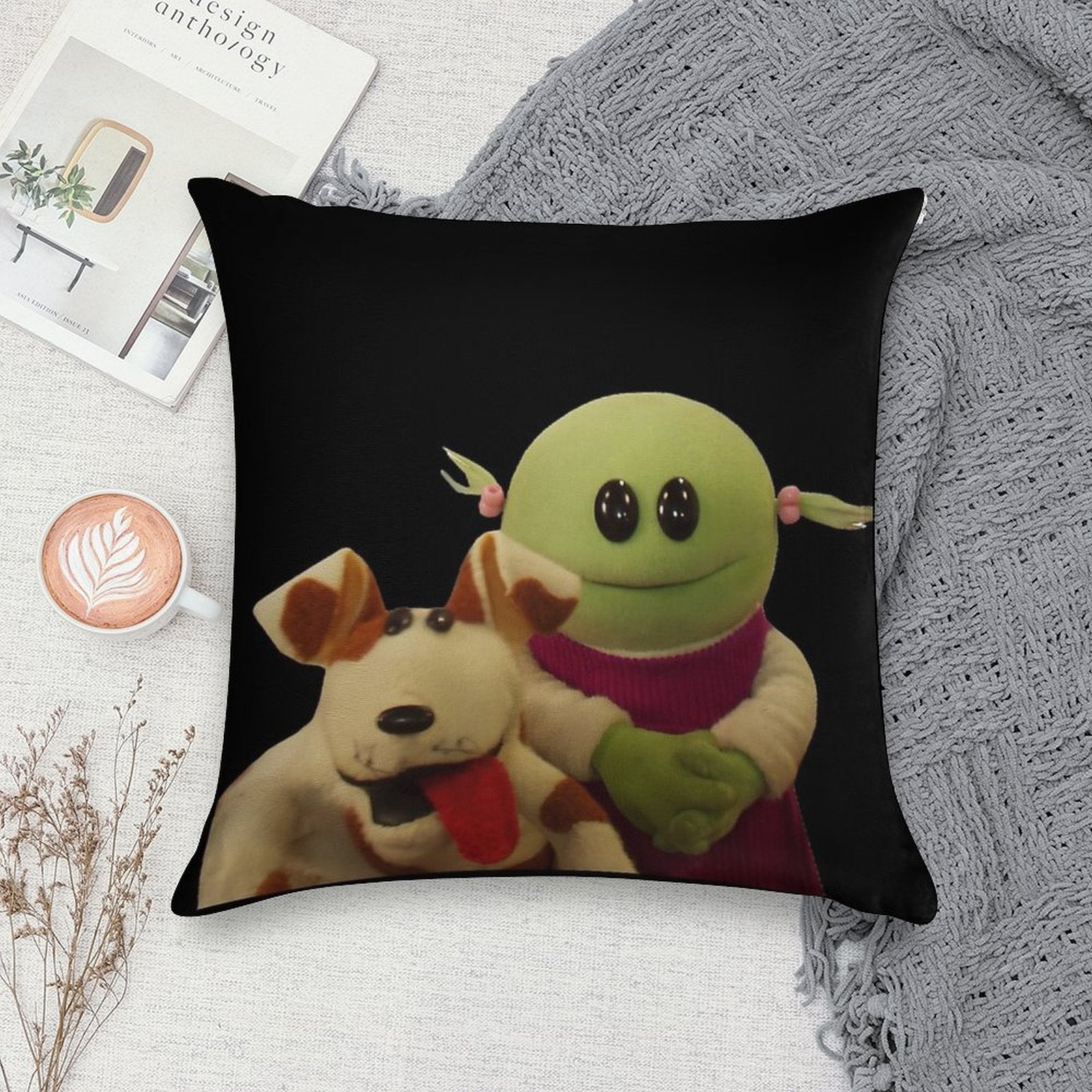Nanalan  Mona And Russer Soft Decorative Cover Throw Pillow