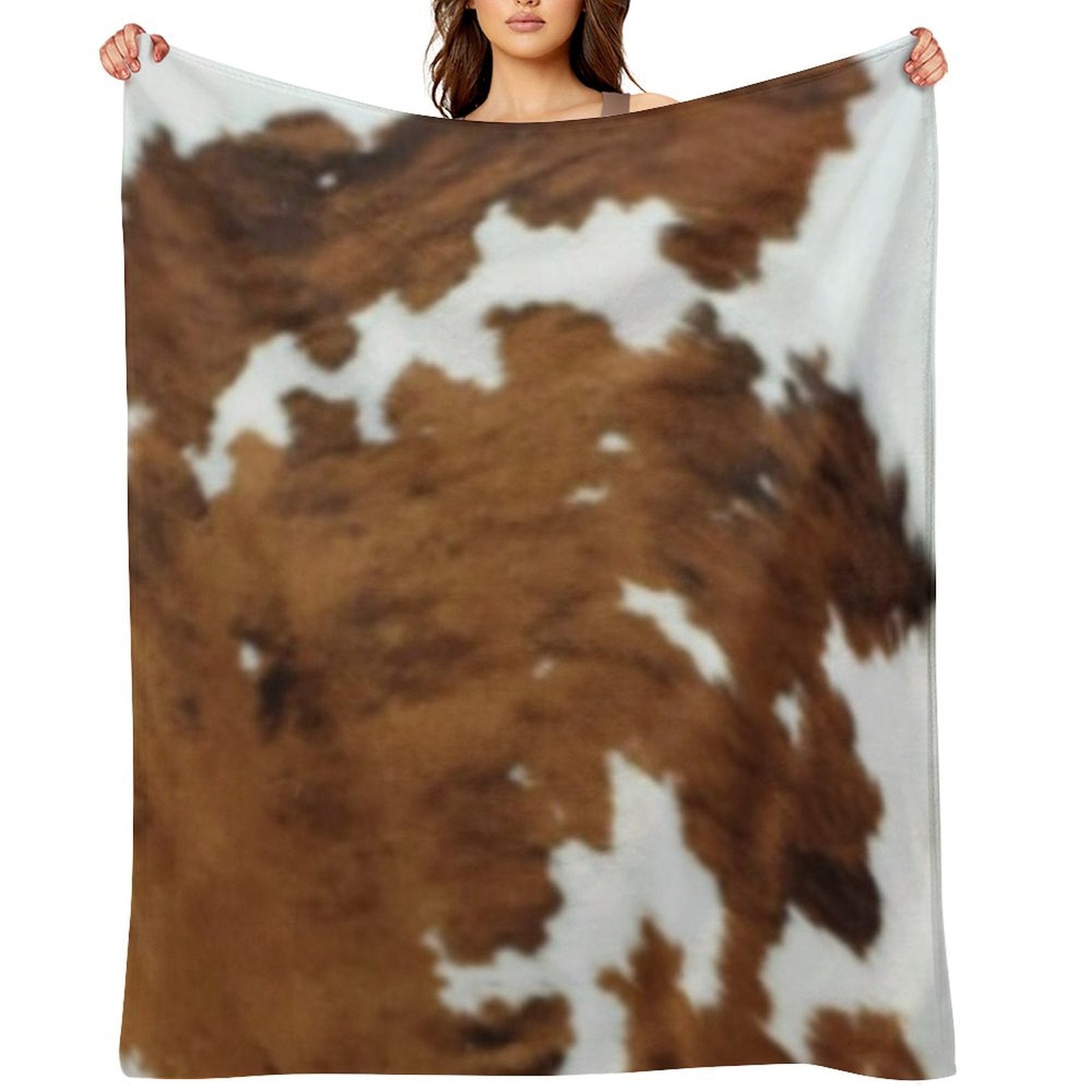 Brindle Cow Hide Comfort Throw Blanket