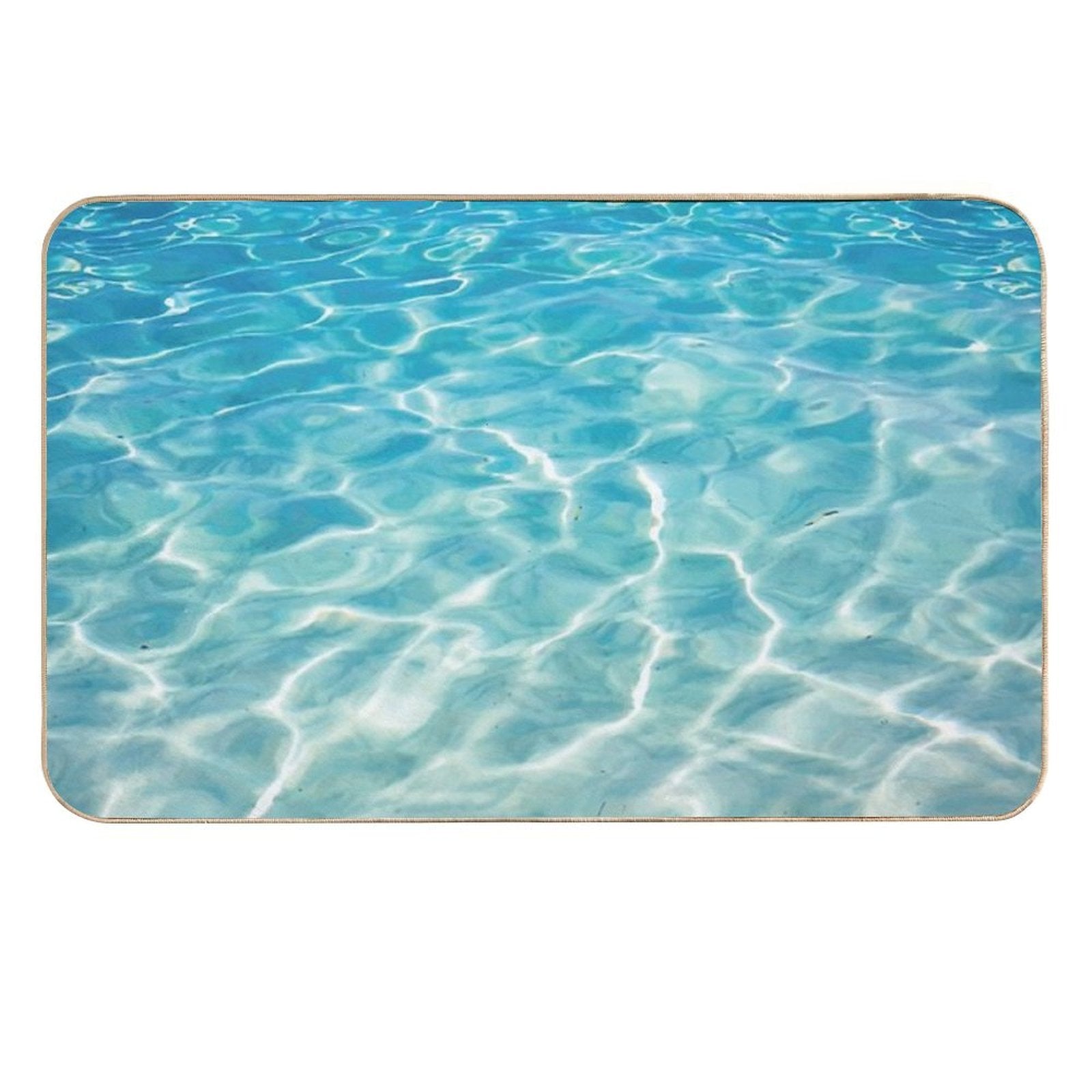 Blue Ocean Waves  Dirt-Trapping Bath Mat