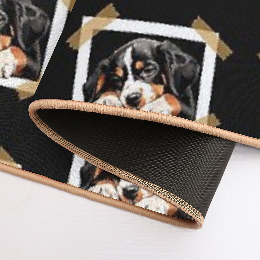 Entlebucher Mountain Puppy Sleeping  Stain-Proof Bath Mat