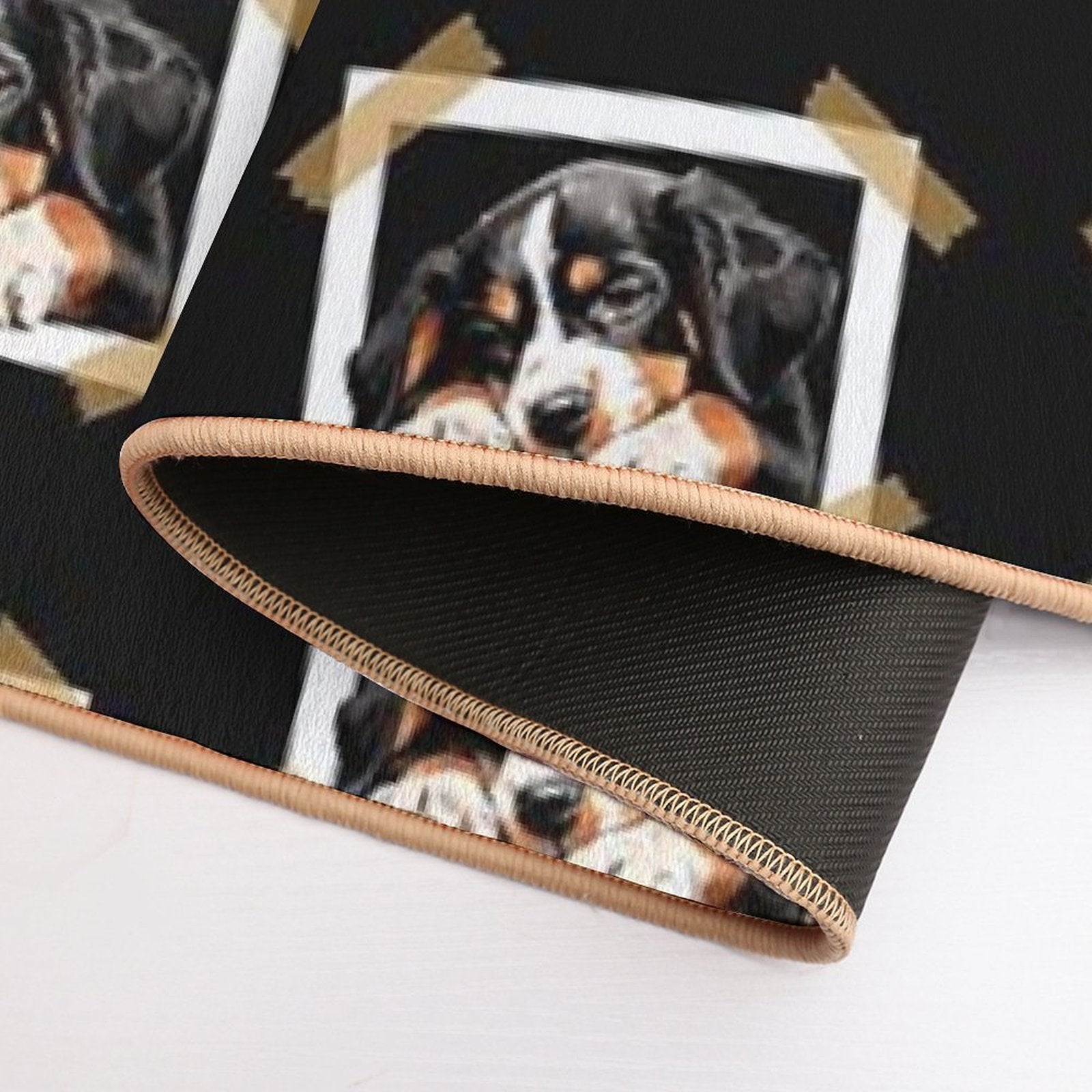 Entlebucher Mountain Puppy Sleeping  Stain-Proof Bath Mat