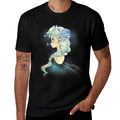 Disney Frozen Elsa Ice Queen Watercolor Snowflake Poster  Rolled Sleeves T-Shirt