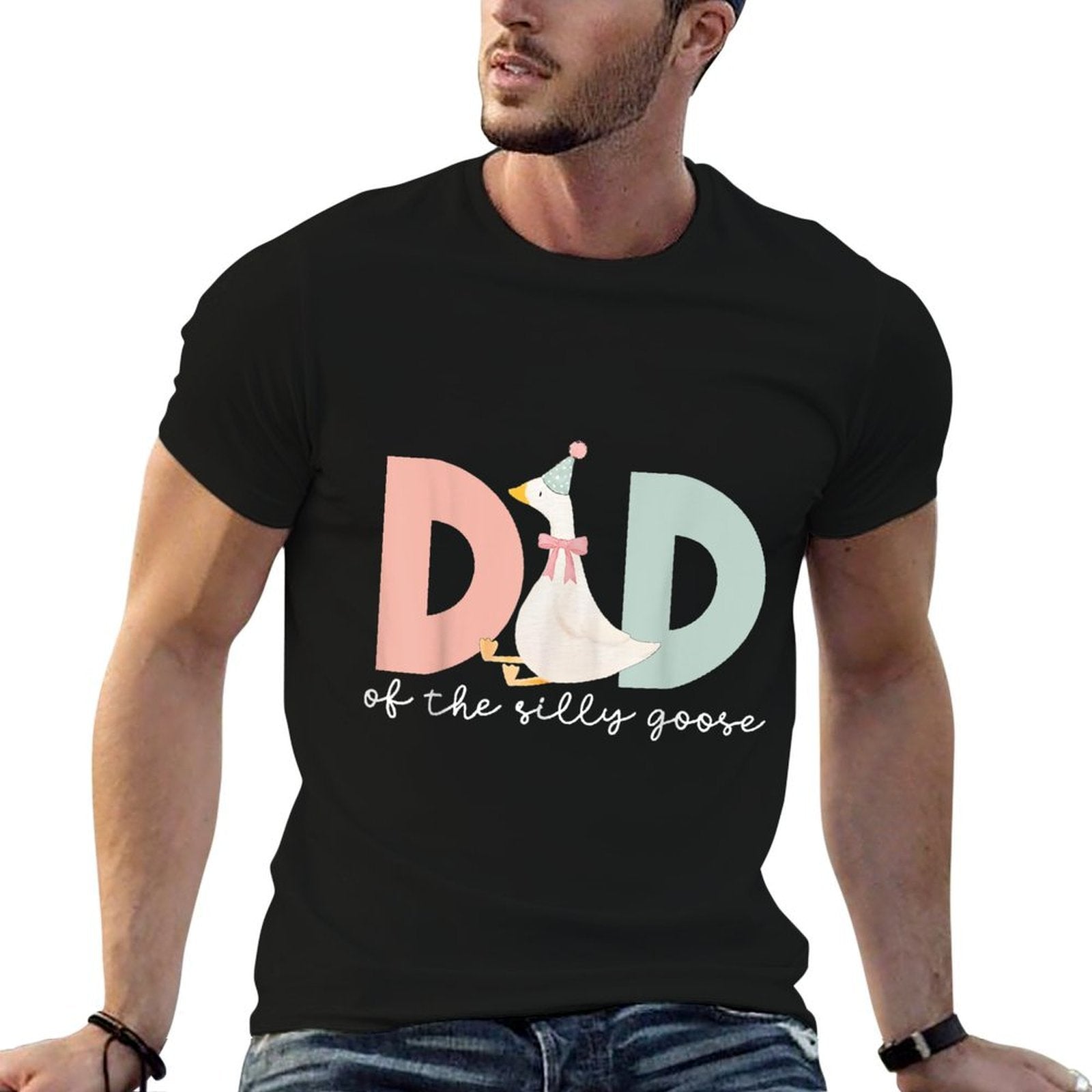 Dad Of The Silly Goose Silly Goose Birthday Matching Family  Vintage-inspired T-Shirt