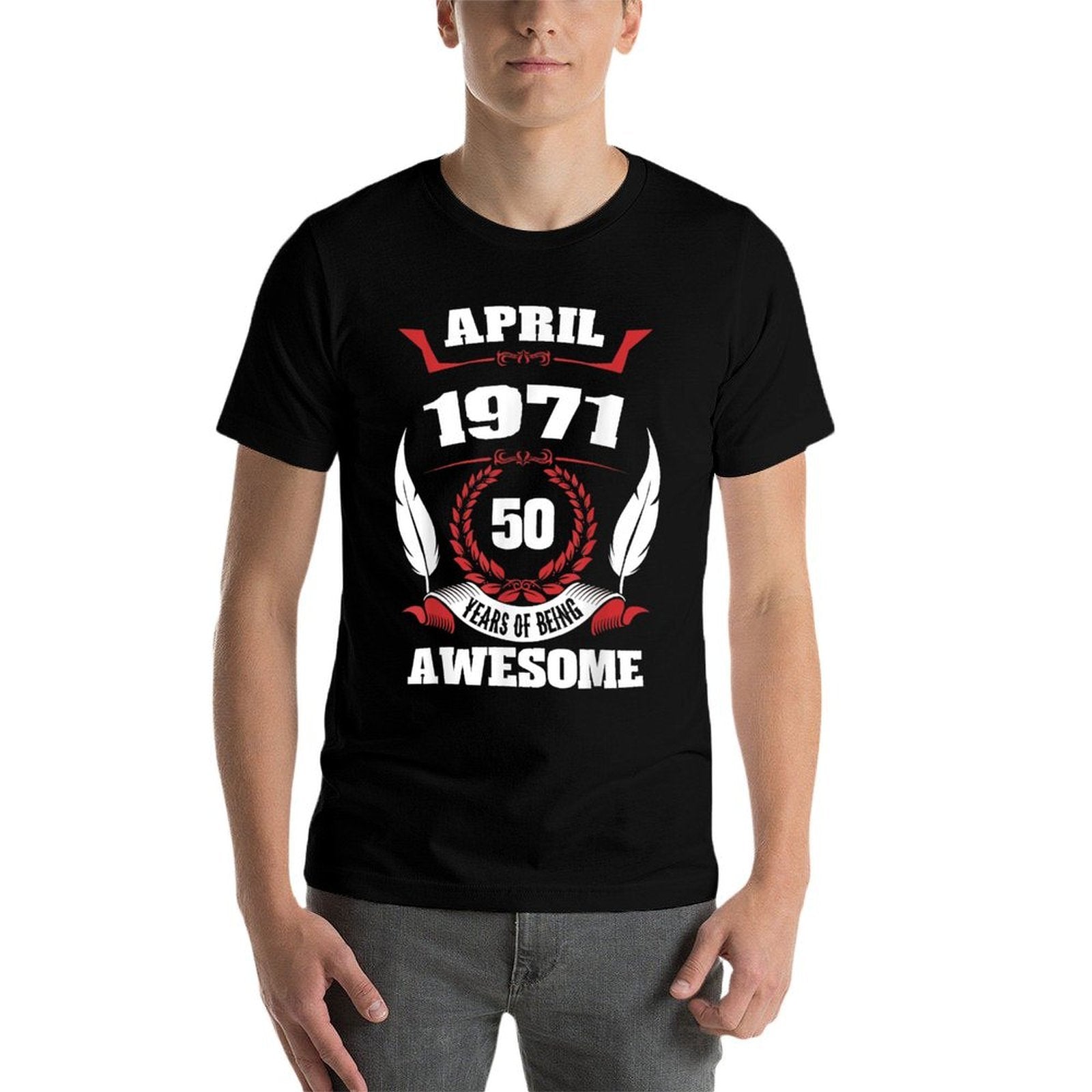 April 1971 50 Years Being Awesome 50th Birthday Celebration  Breathable T-Shirt