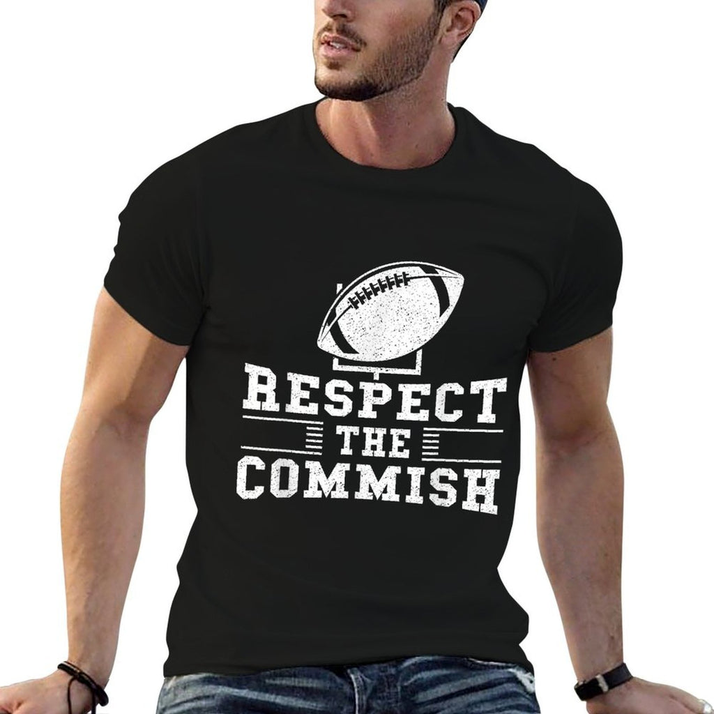 Respect The Commish - Fantasy Football Game Day Gift  Vintage-inspired T-Shirt