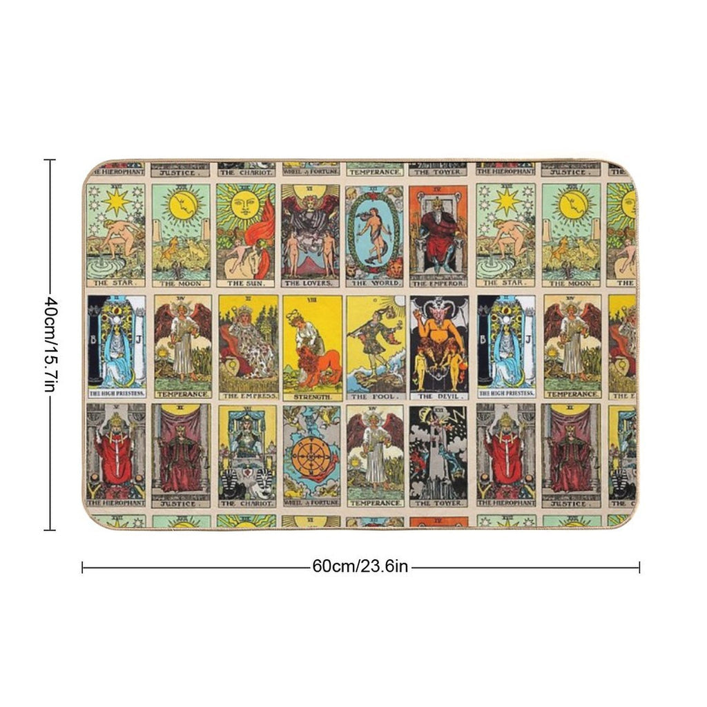 Tarot Cards  Fade-Resistant Bath Mat