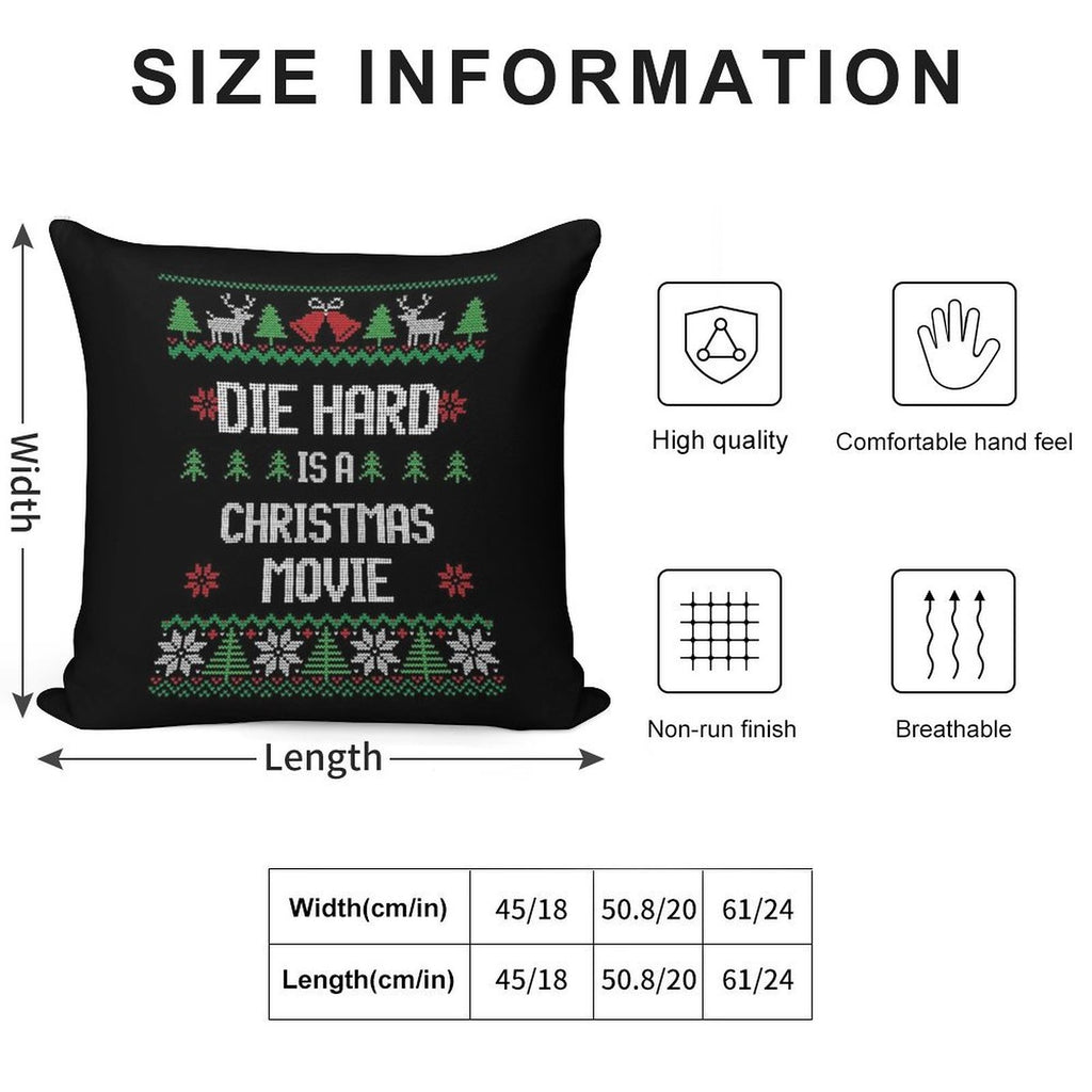 Die Hard Is A Christmas Movie Soft Gift Ready Throw Pillow